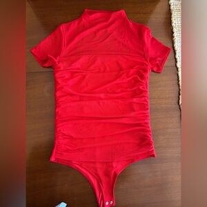 ReoRia Red Part Mesh Bodysuit